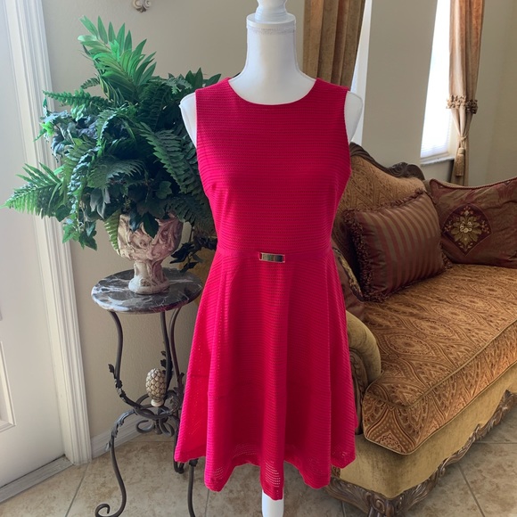 Jennifer Lopez Dresses & Skirts - Jennifer Lopez raspberry color dress, size 4, EUC